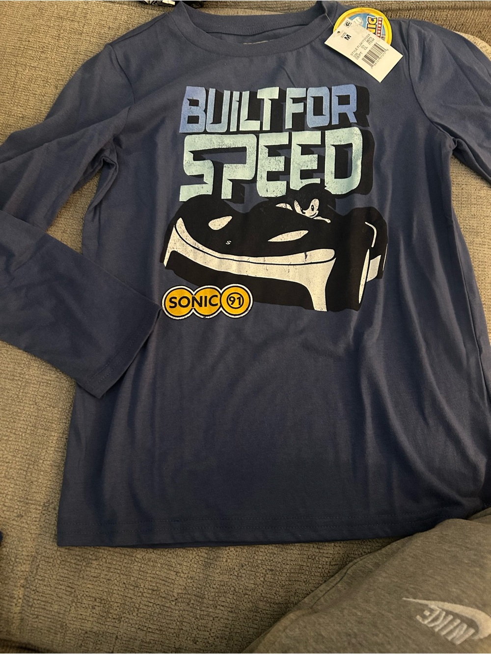 Built For Speed Boys' Long Sleeve Graphic Tee - Blue
